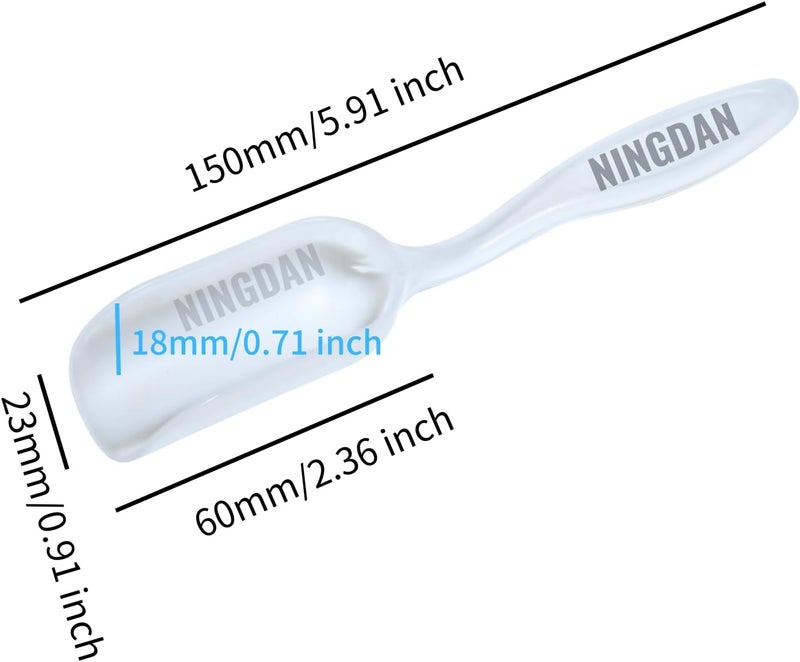 NINGDAN 10Pcs Mini Shovel,Plastic Mini Gardening Shovel Spoons Soil Scoops,Cultivation Digging Transplanting Tools for Succulents Potted Flowers,Milk Powder/Coffee Beans Scoops (All Transparent) - Image 4